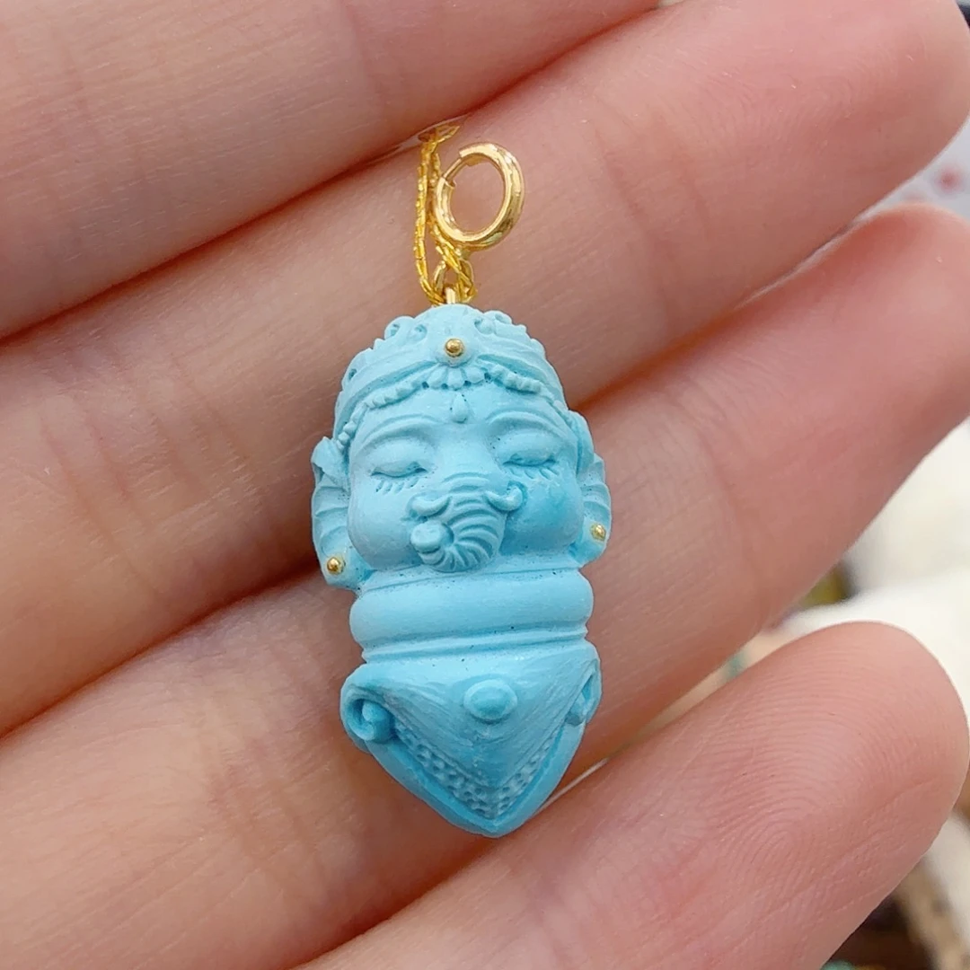 绿松石18K金镶嵌珠宝奇石