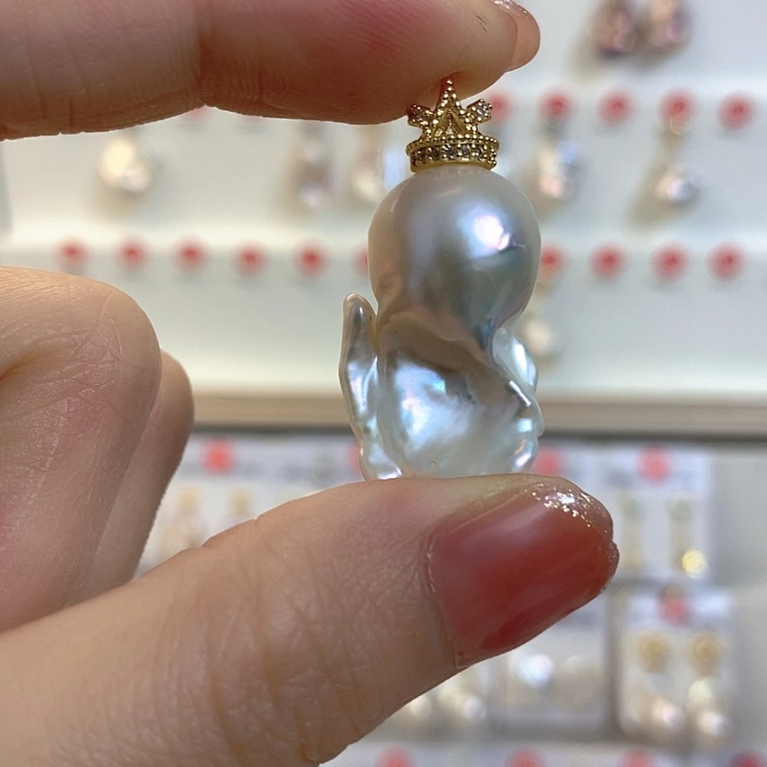 淡水珍珠颈饰银S925镶嵌