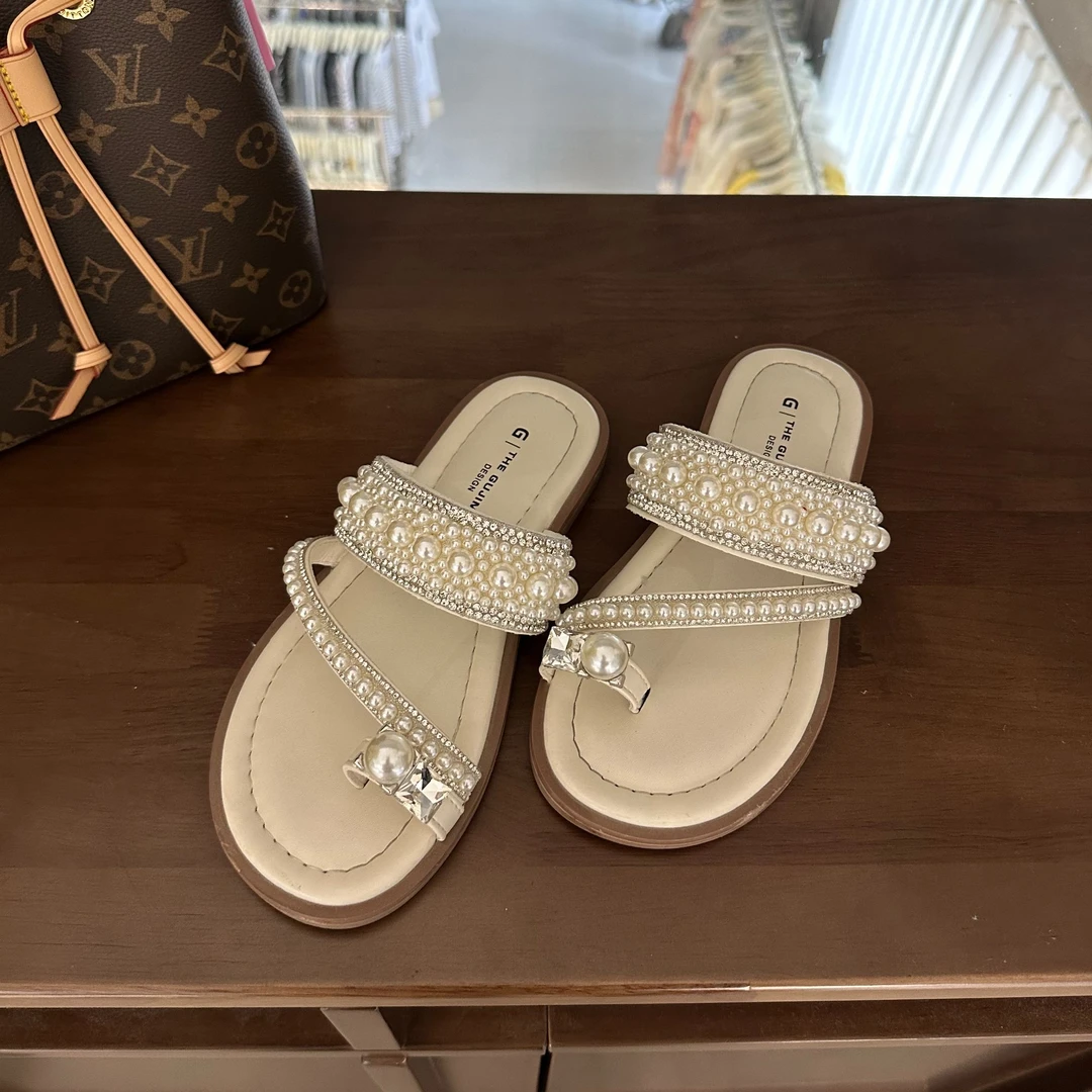 贝姐同款【套趾仙女拖鞋】夏季新款~百搭软底套趾拖鞋988