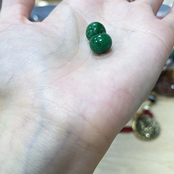 石英石纯铜绿蛙皮单珠