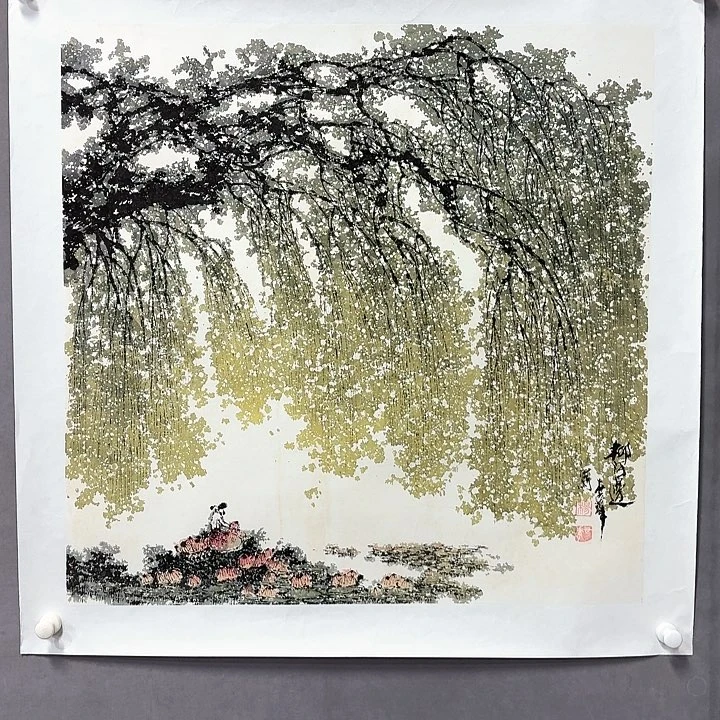 国画亲笔手绘放心去藏