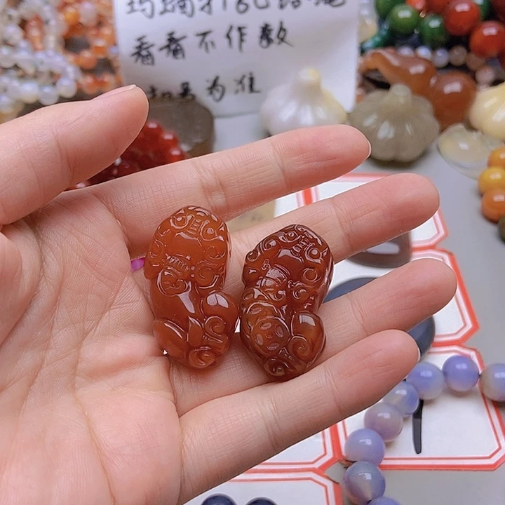 【闪购商品】未镶嵌玛瑙/玉髓珠宝半成品长*