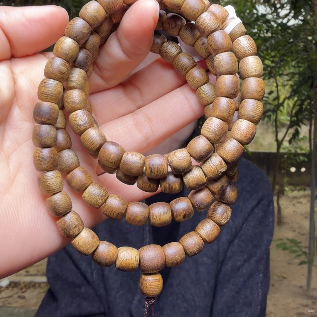 沉香手串莺歌绿奇南千里香鼓珠多圈一条0.8mm