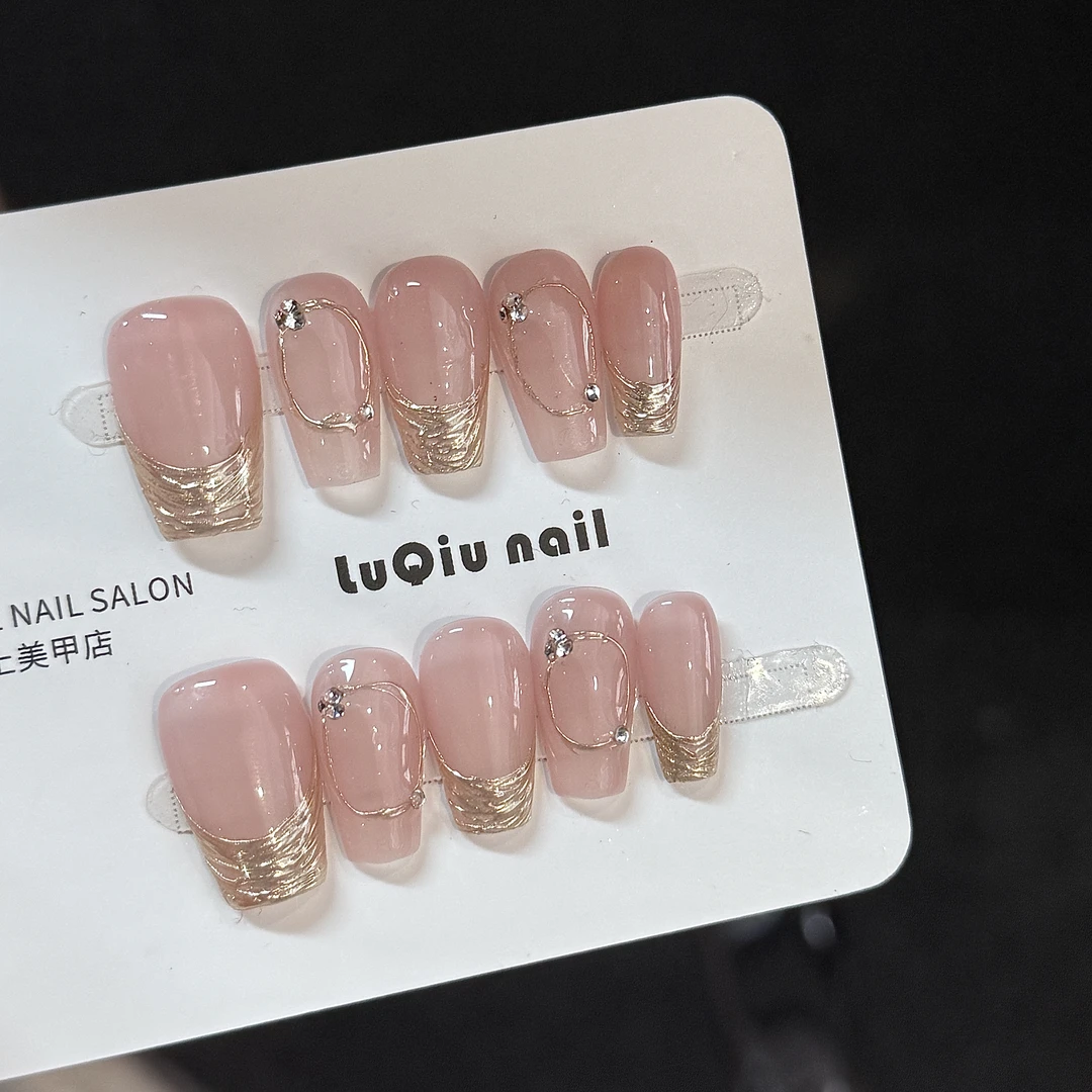 【孤品】云响·Nail·纯手工穿戴甲鎏金岁月 可多次使用 送工具包