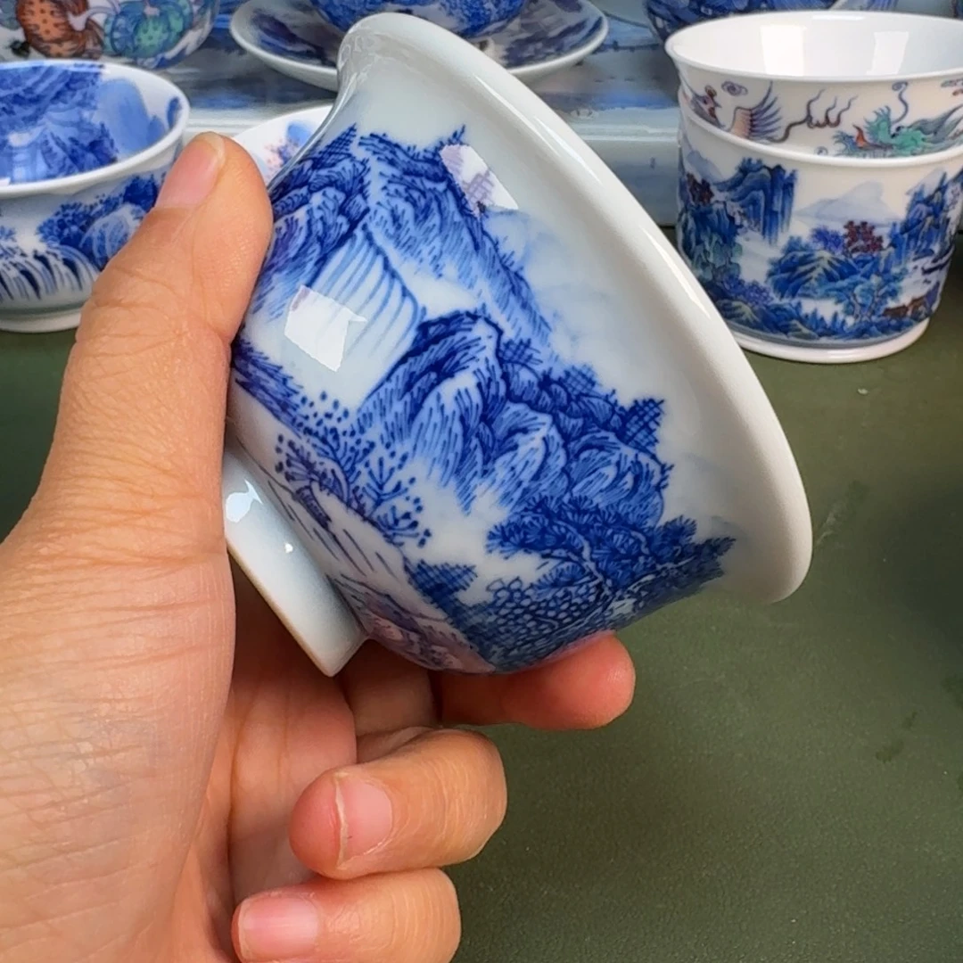 陶瓷景德镇纯手绘茶具圆圆242