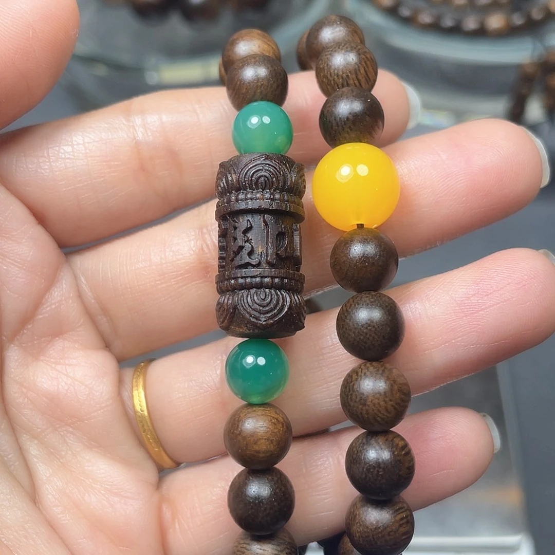 沉香手串富森红土0.8