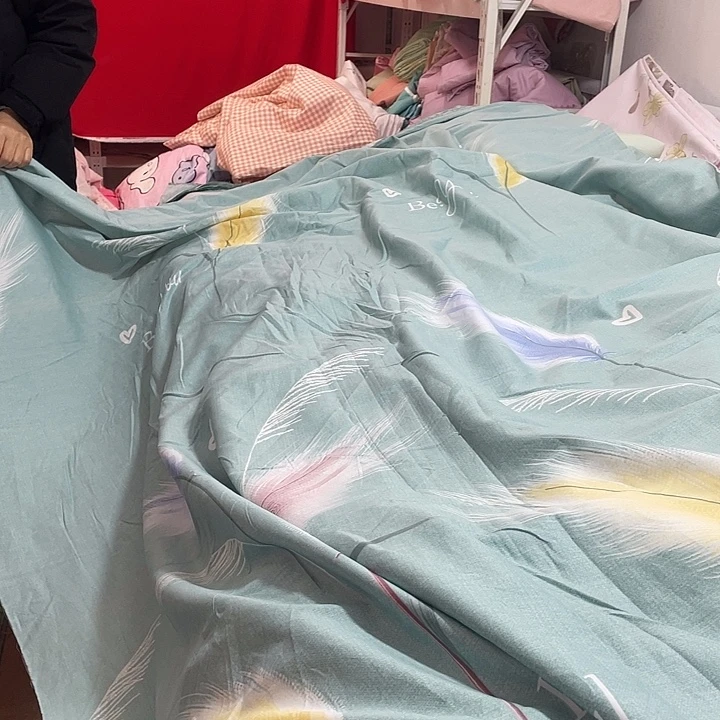 棉纯棉斜纹绿色大羽毛3.2米