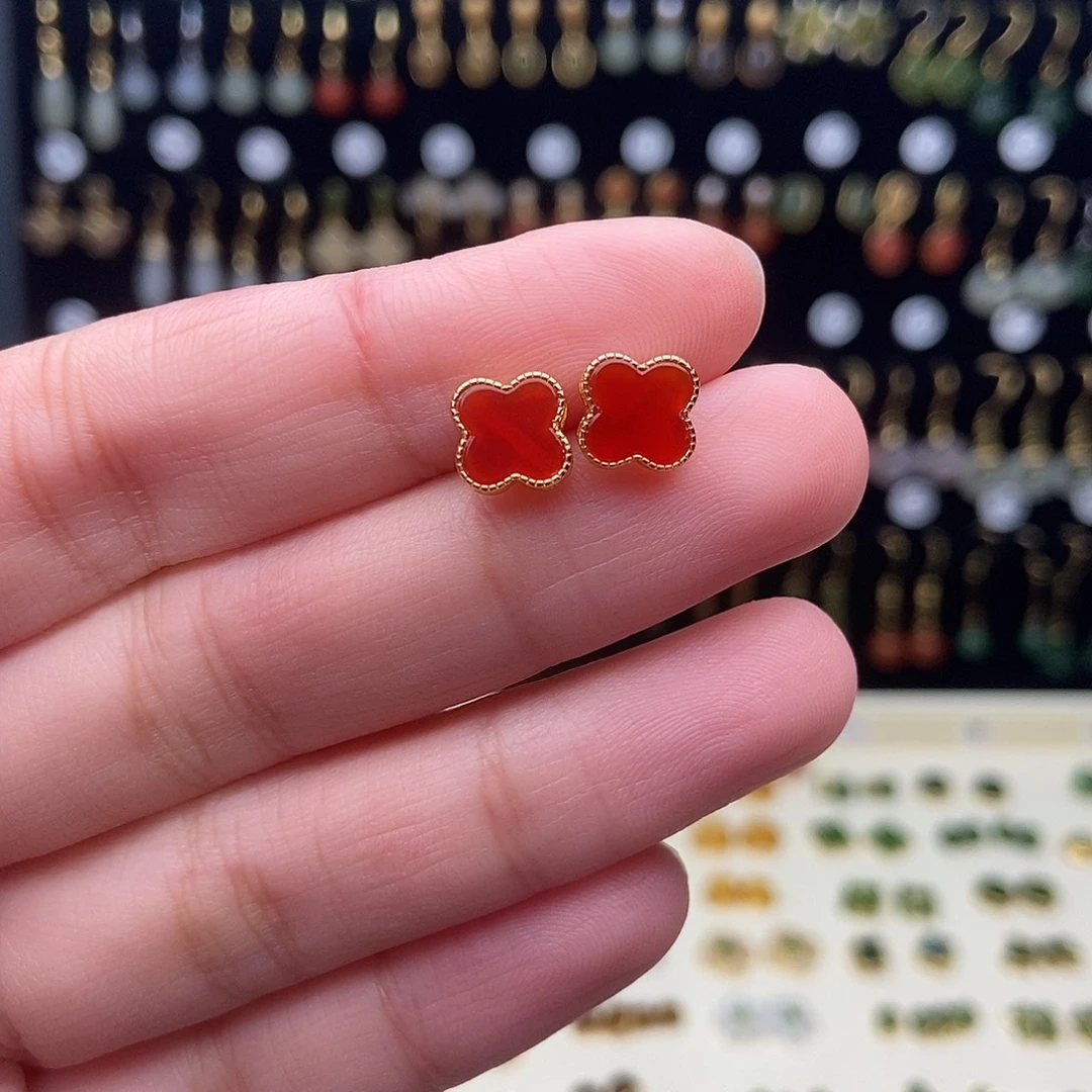 和田玉（碧玉）银S925镀金镶嵌颈饰