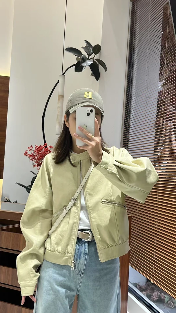 田田家短款皮衣外套（21020）