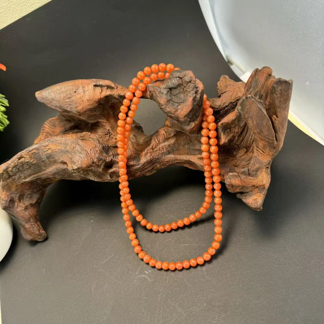 天然南红玛瑙颈饰-珠径5mm-NH169