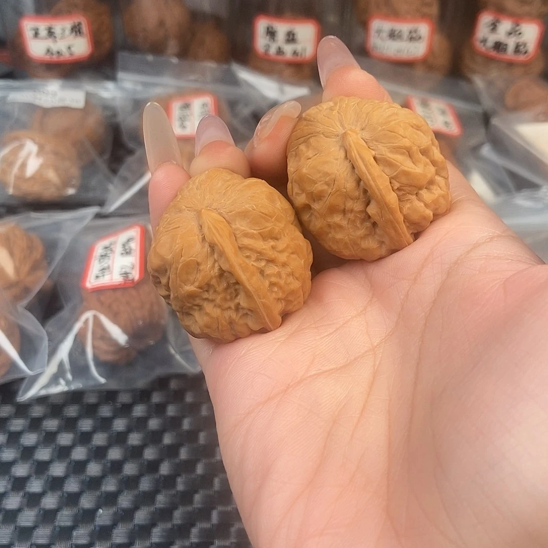 吊坠文玩核桃蛤蟆头一帆风顺白茬