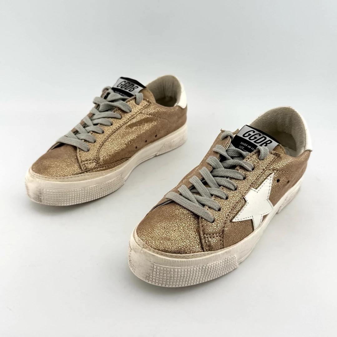 99新 GOLDEN GOOSE 黄色亮片脏脏鞋 35码 D9000