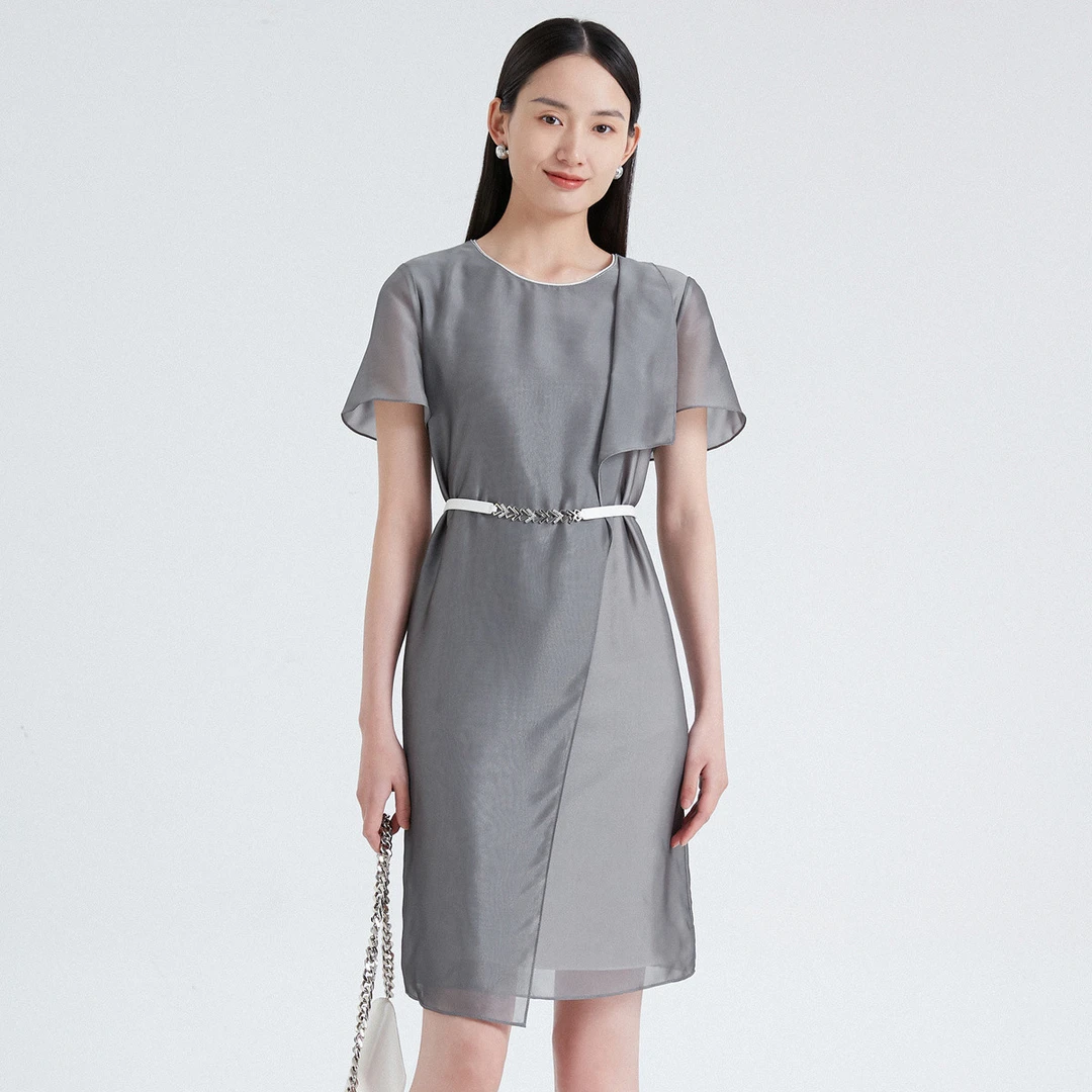 【丽公主专属】夏季轻薄极简通勤直筒裙子女CF03464