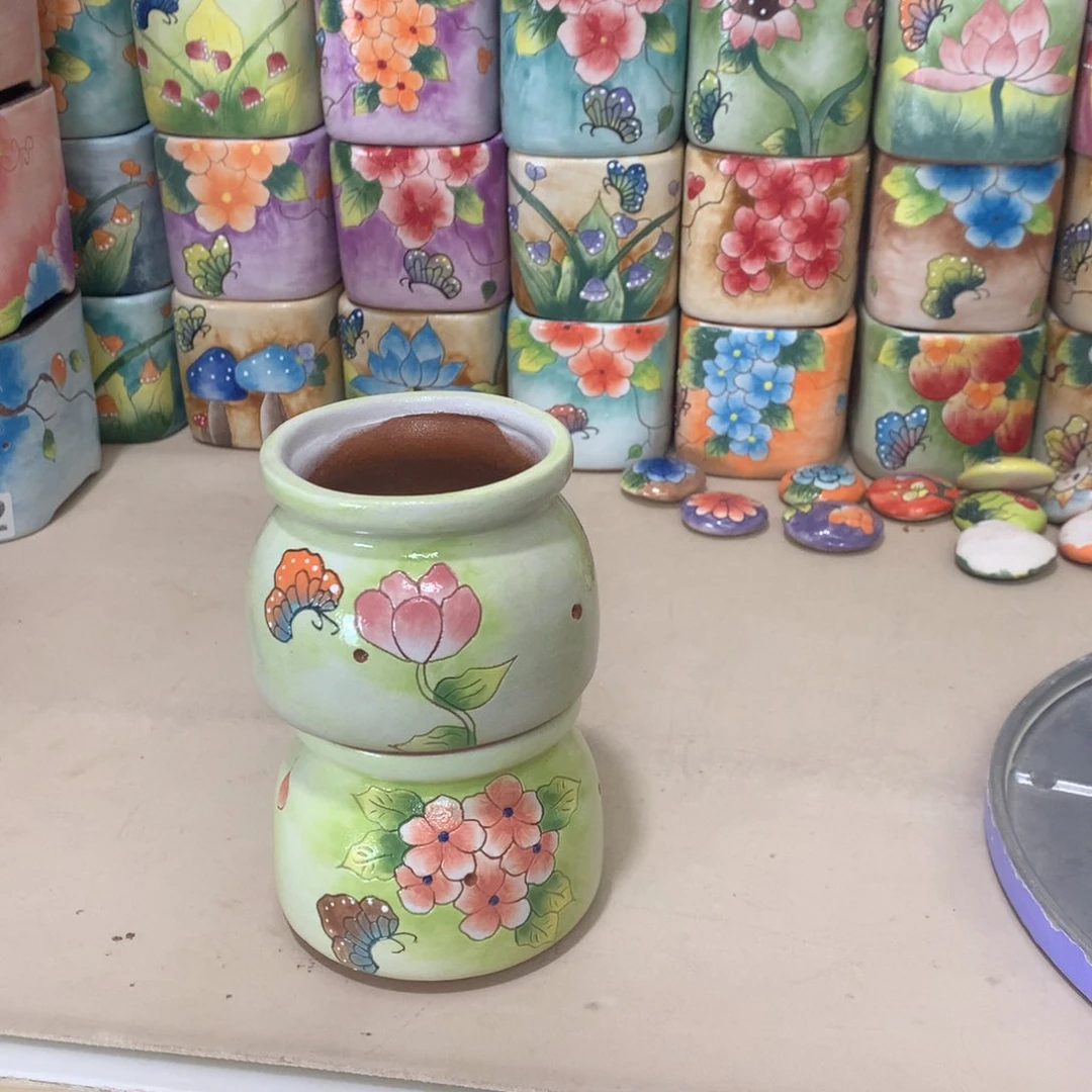 淼*福利花盆，手绘花盆