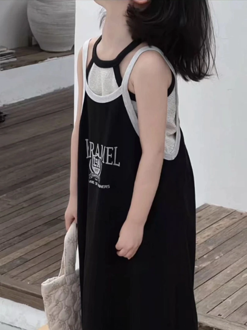 2025夏季新款韩版洋气吊带女宝可爱翅膀套装