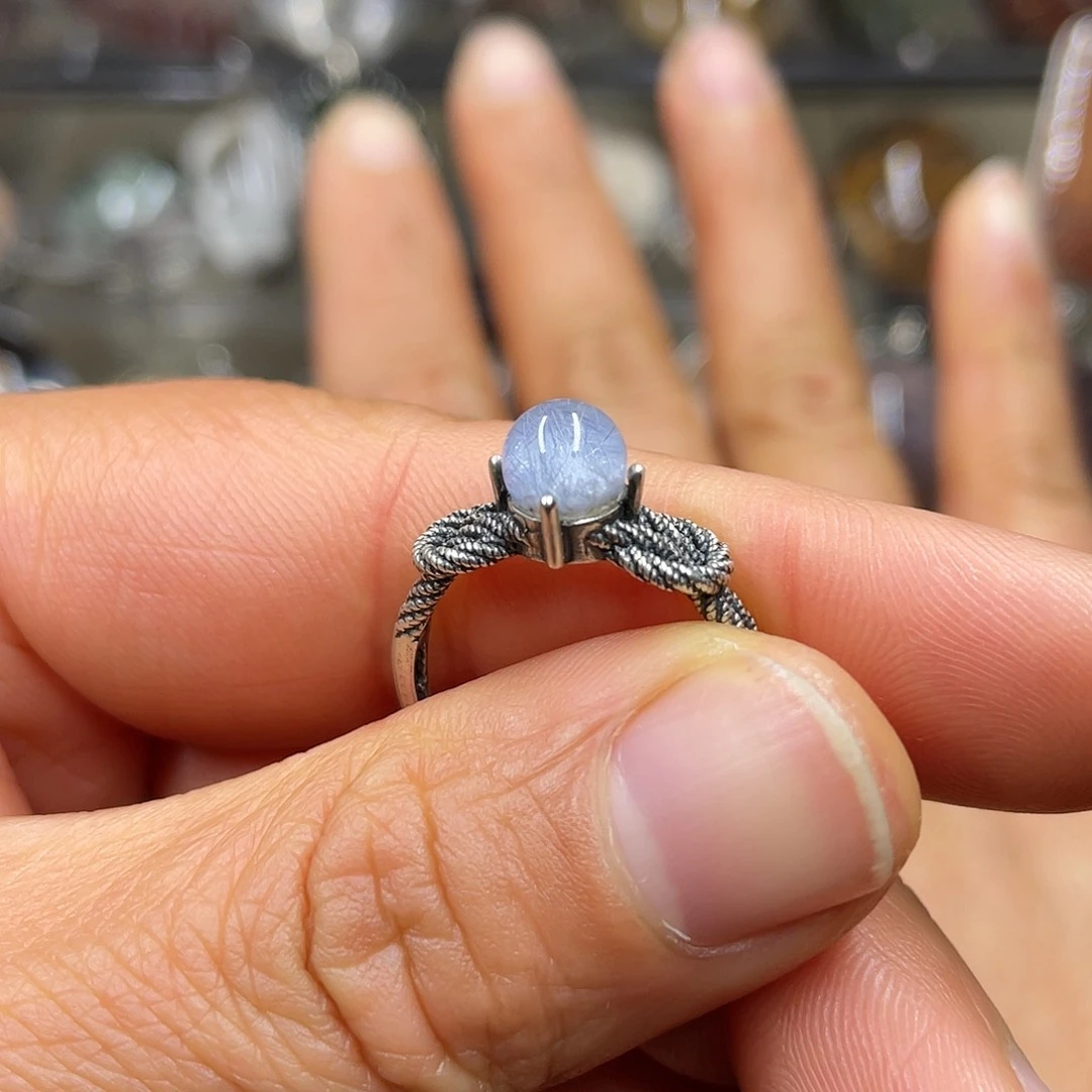 【闪购商品】水晶珠宝半成品银S925镶嵌戒指