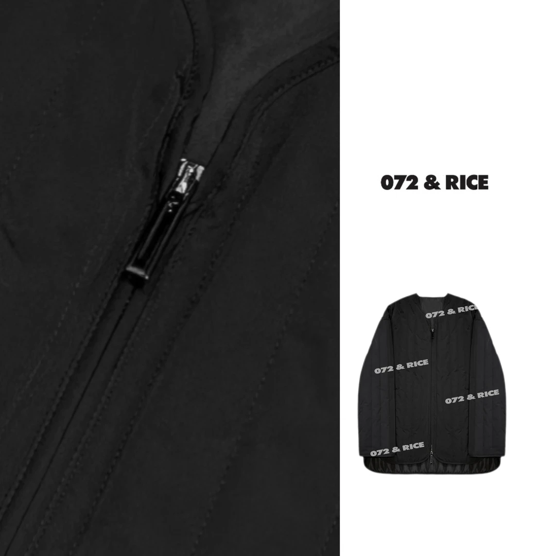 072 & RICE【蚕丝外套】 秋冬休闲V领拉链长袖外套 MU0480