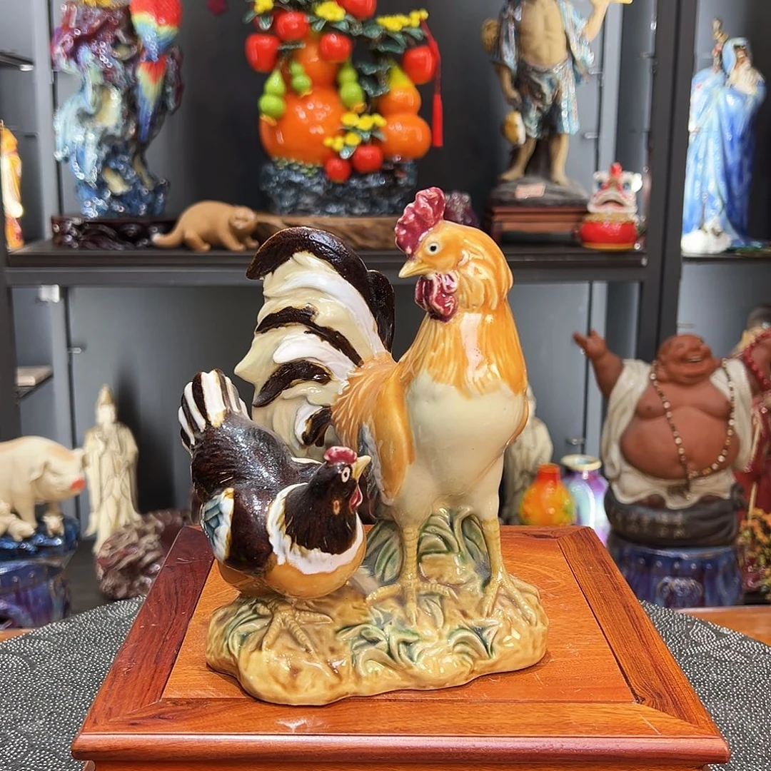 鸡陶瓷艺术品陶瓷艺术