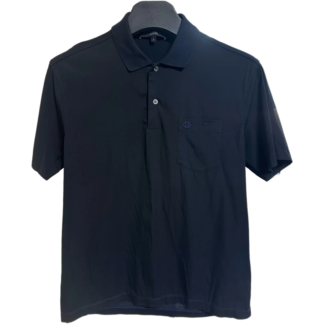 99新 GUCCI/古驰 Gucci尼龙拼接精纺棉polo 99新 s码