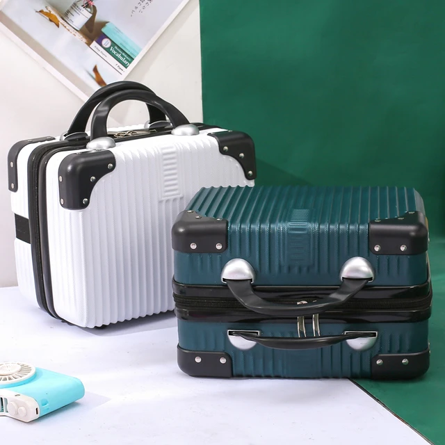 新款14寸手提化妆箱女覆古小行李箱便捷化妆品收纳箱包防水洗漱包