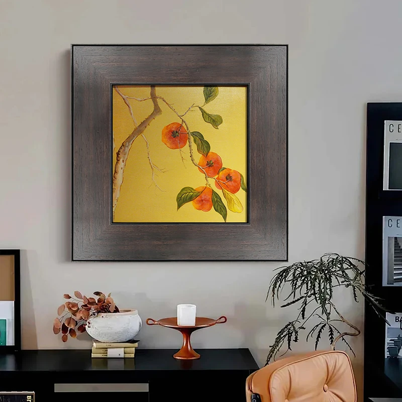 【事事如意】中古风玄关装饰画手工油画简美餐厅卧室挂画走廊壁画