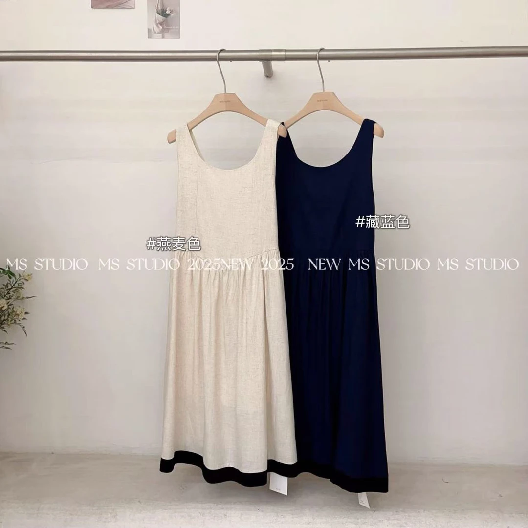 MS@S5932 （裙长115）无袖背心吊带连衣显瘦长裙 5-29