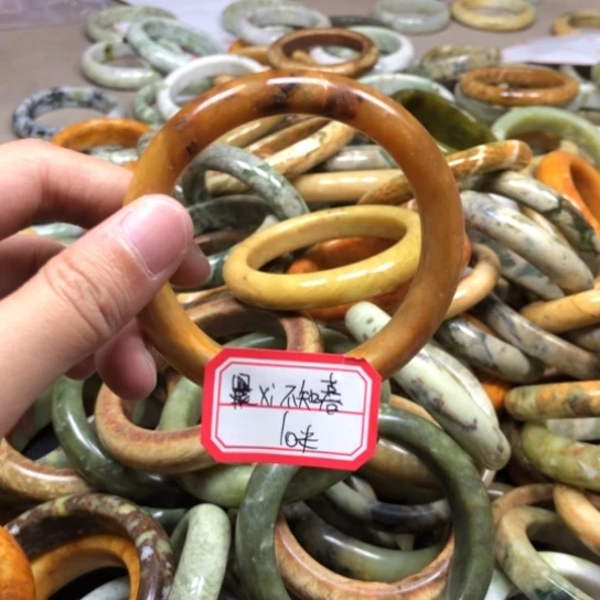 未镶嵌蛇纹石玉手镯晨***暮