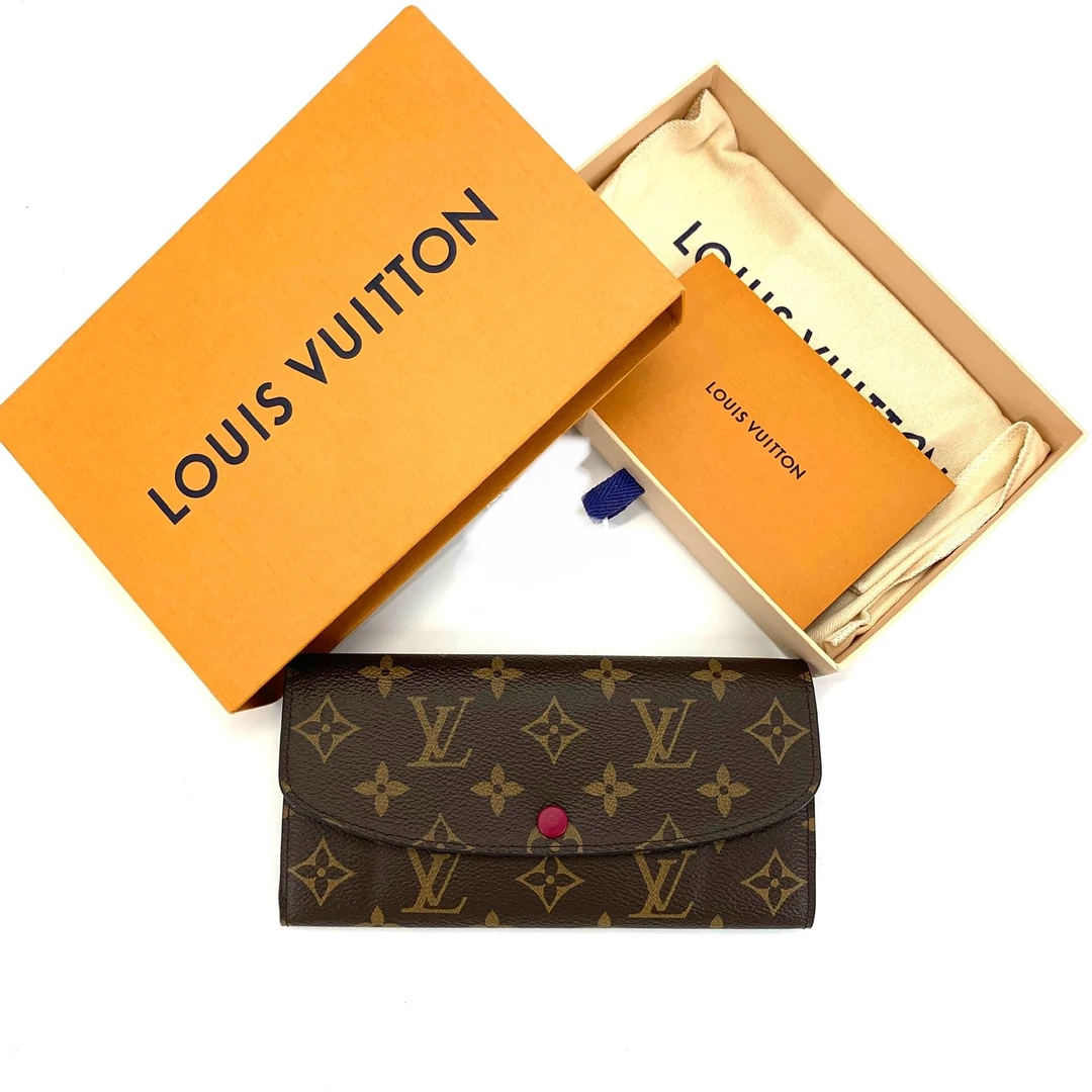 未使用 LouisVuitton/路易威登 女款棕老花长款拉链钱包  尺19/10