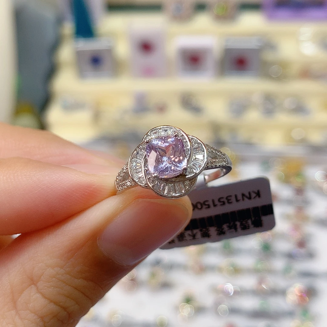 银S925镶嵌蓝宝石戒指