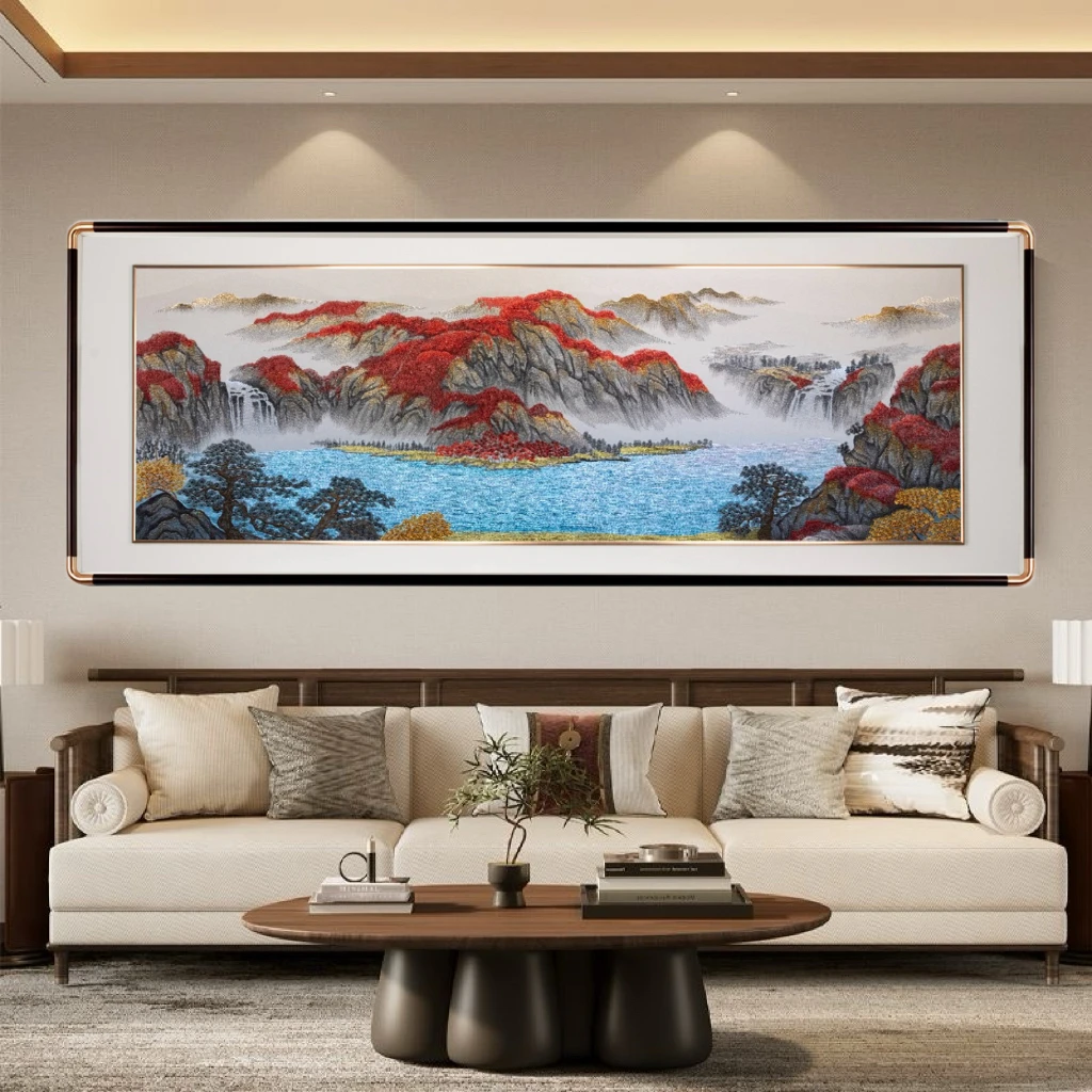 《福居宝地》鸿运当头苏州刺绣织锦绣刺绣画沙发背景客厅墙壁装饰画