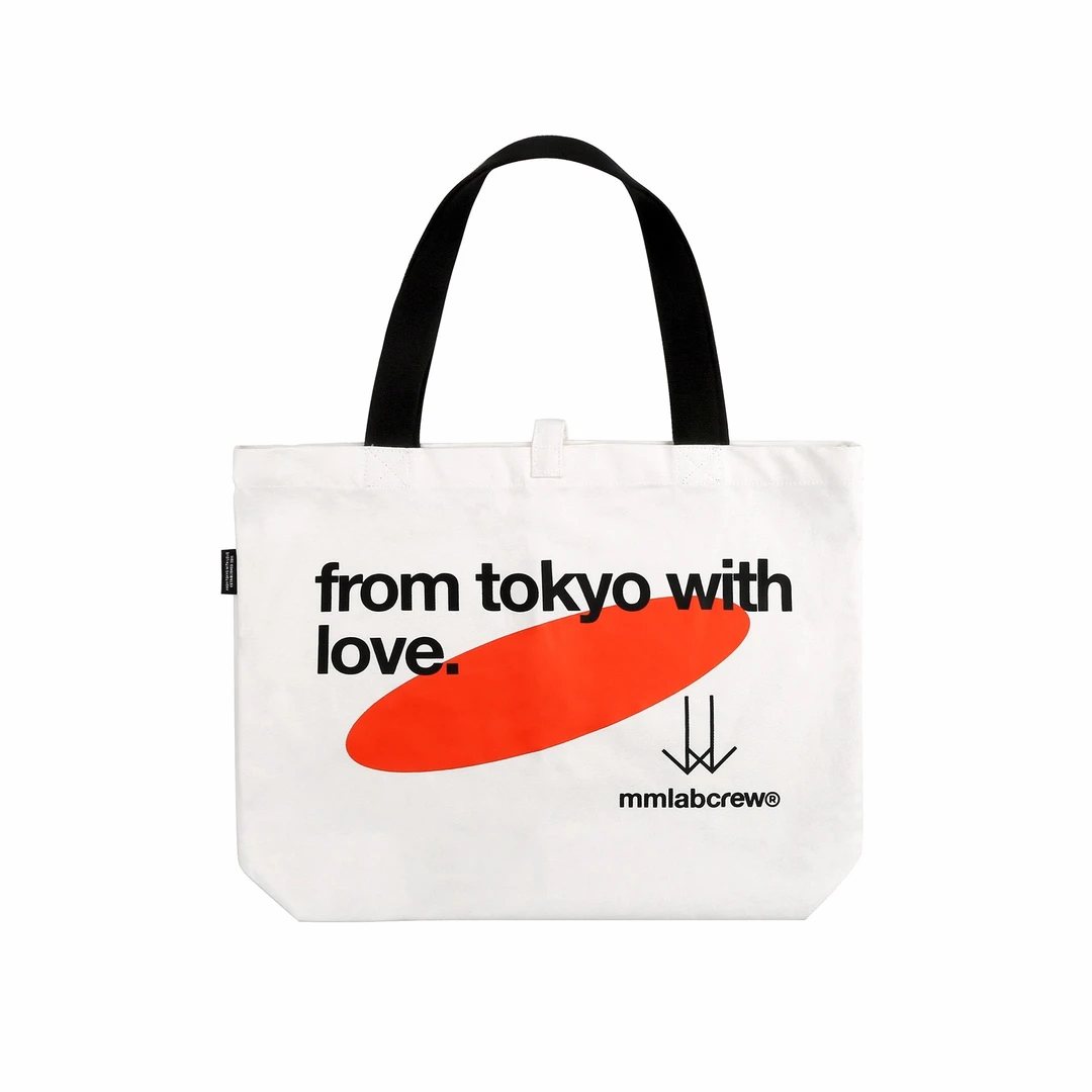 mmlabcrew限定系列运动健身旅行大号加厚斜挎肩背手提帆布托特包