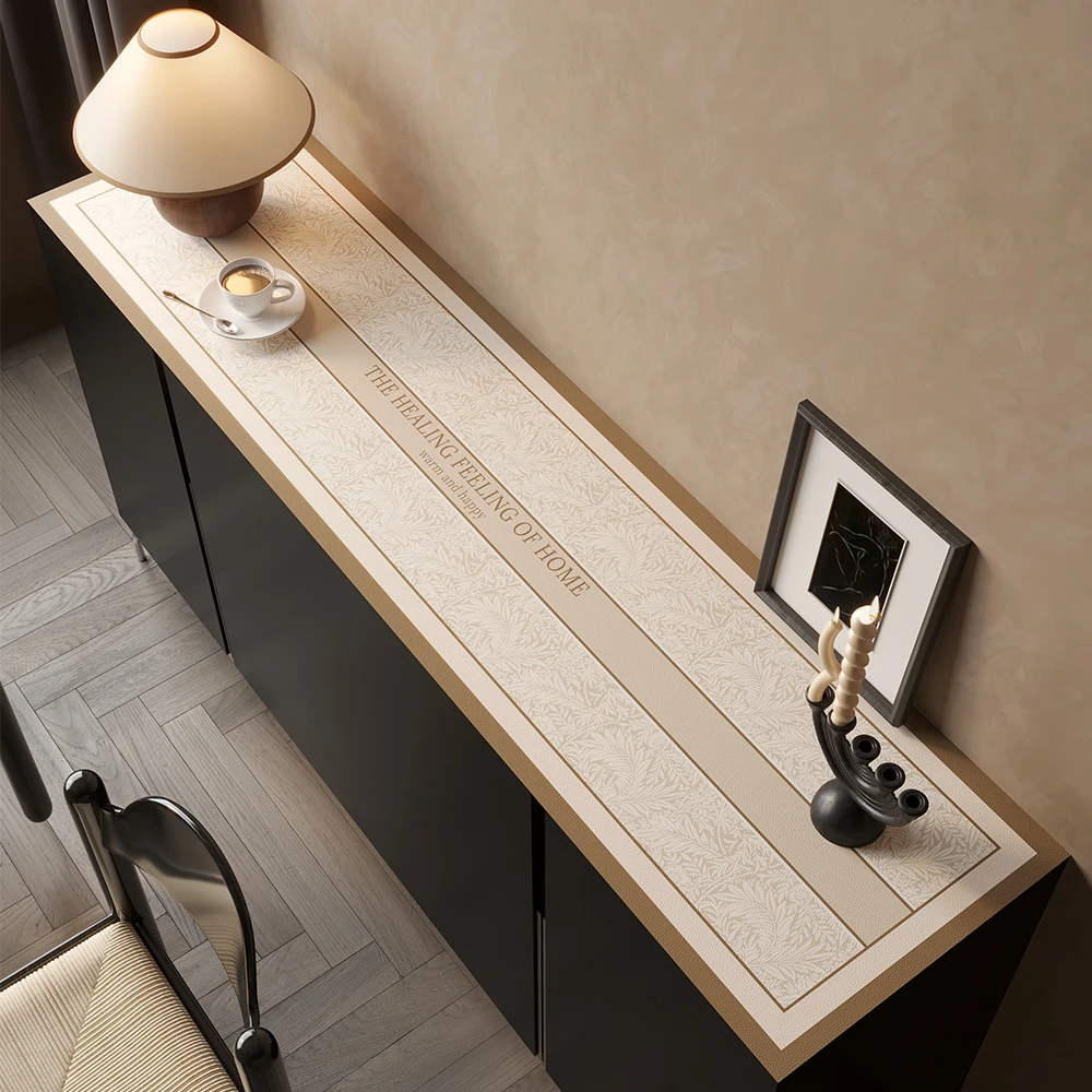 简约餐边柜桌垫防水防油耐脏免洗桌布电视柜台面保护垫子鞋柜玄关