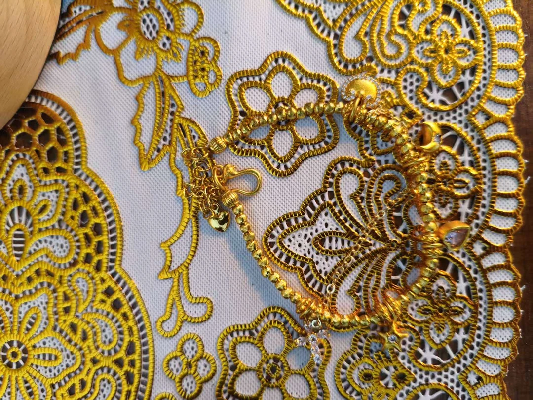 铜合金合成锆石手链 SQ思岐新中式-星星月亮珠珠手链5942