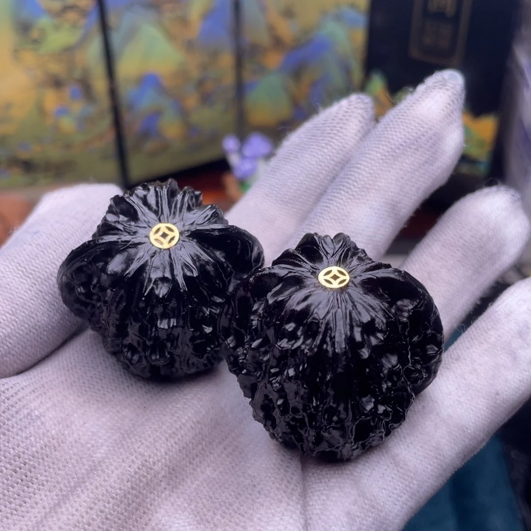 文玩核桃吊坠素**风磨盘镶嵌