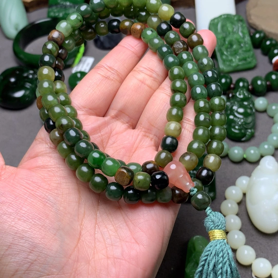 和田玉未镶嵌毛衣链