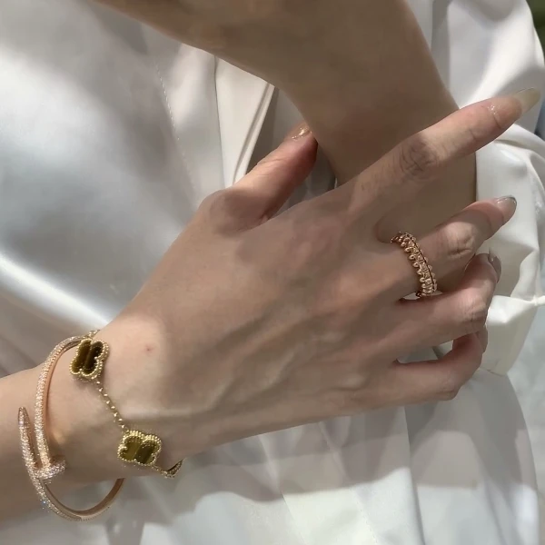 手链 #沐南专享#004 K黄色四草手链百搭轻奢简约网红手链