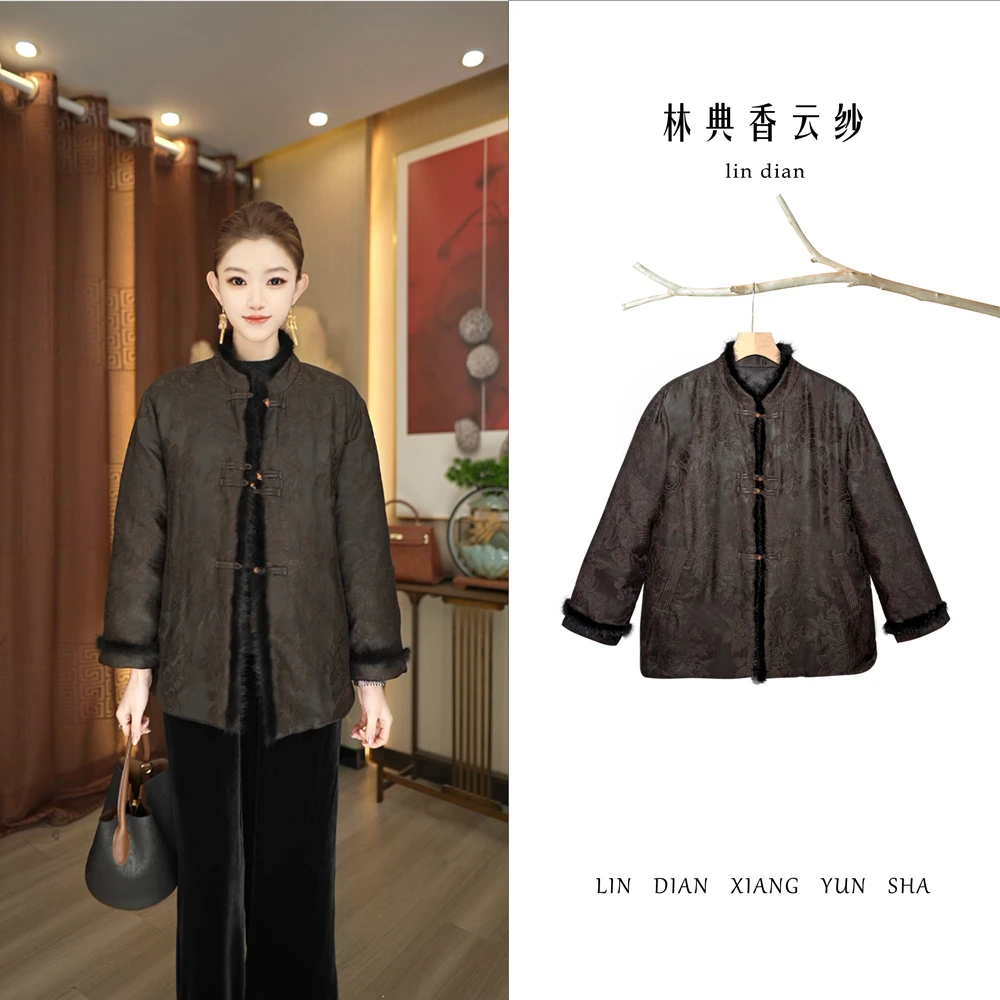 【林典】妈妈冬装外套女爆款大气鸭鸭羽绒服新款上衣3180-1