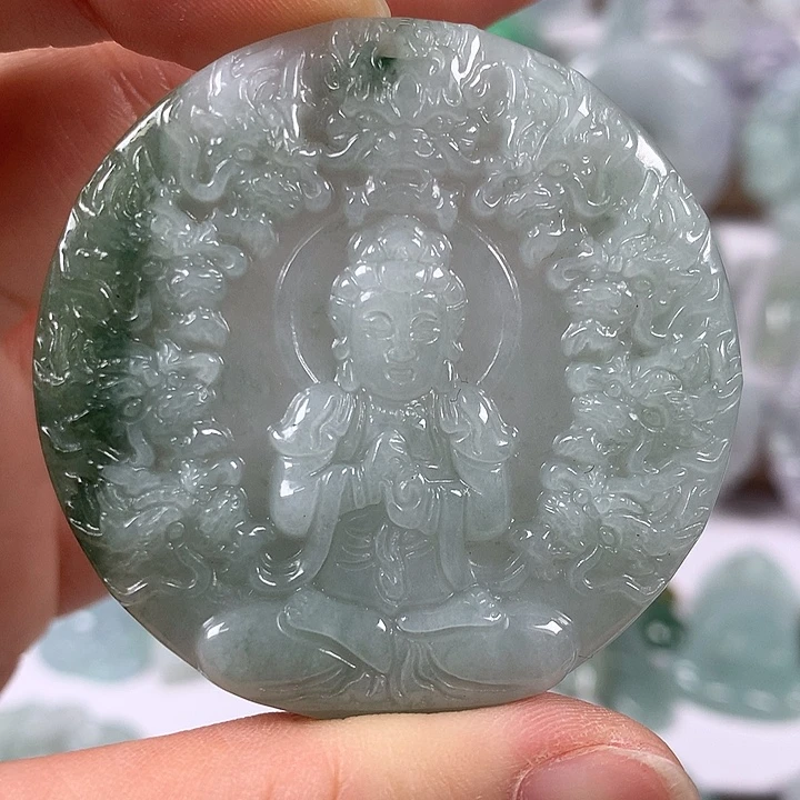 颈饰未镶嵌翡翠九龙观音福利