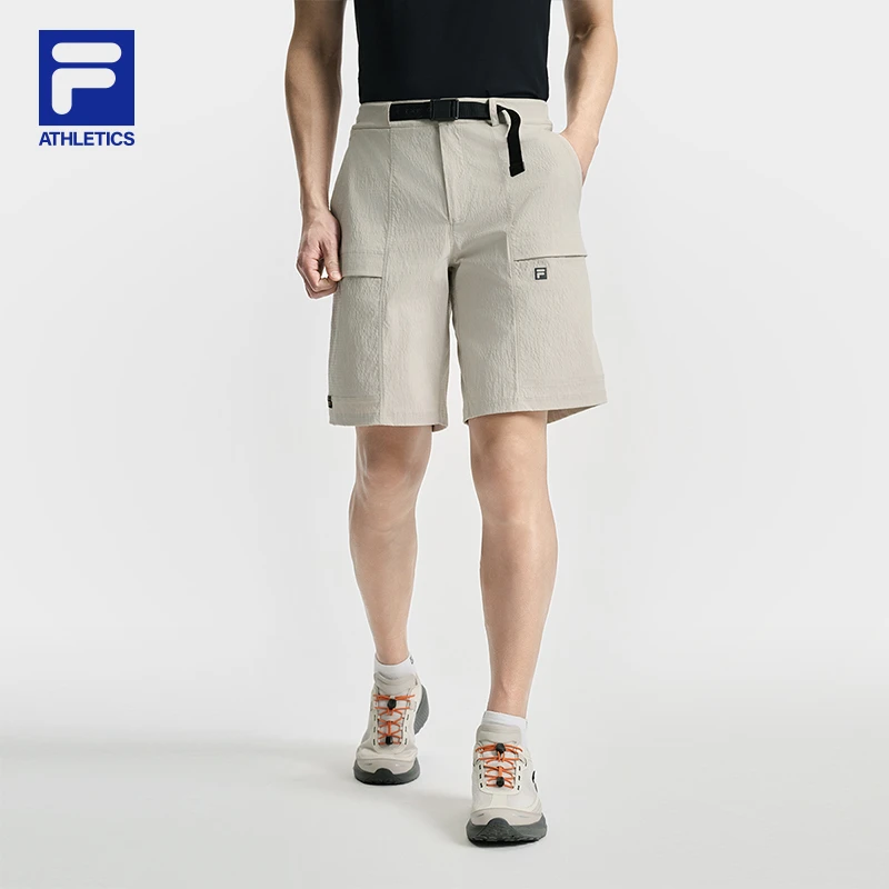 Fila/斐乐男【耐磨耐穿凉爽运动五分短裤】夏季户外短裤A11M527803F