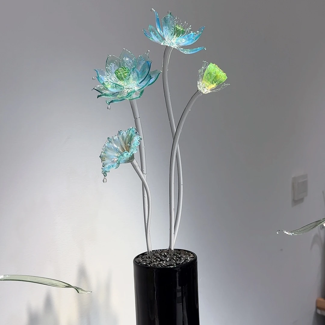 琉璃手工艺品淄博非遗手做琉璃花35