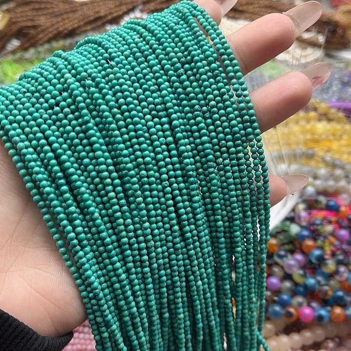 玛瑙/玉髓珠宝半成品未镶嵌一条2mm左右绿松松