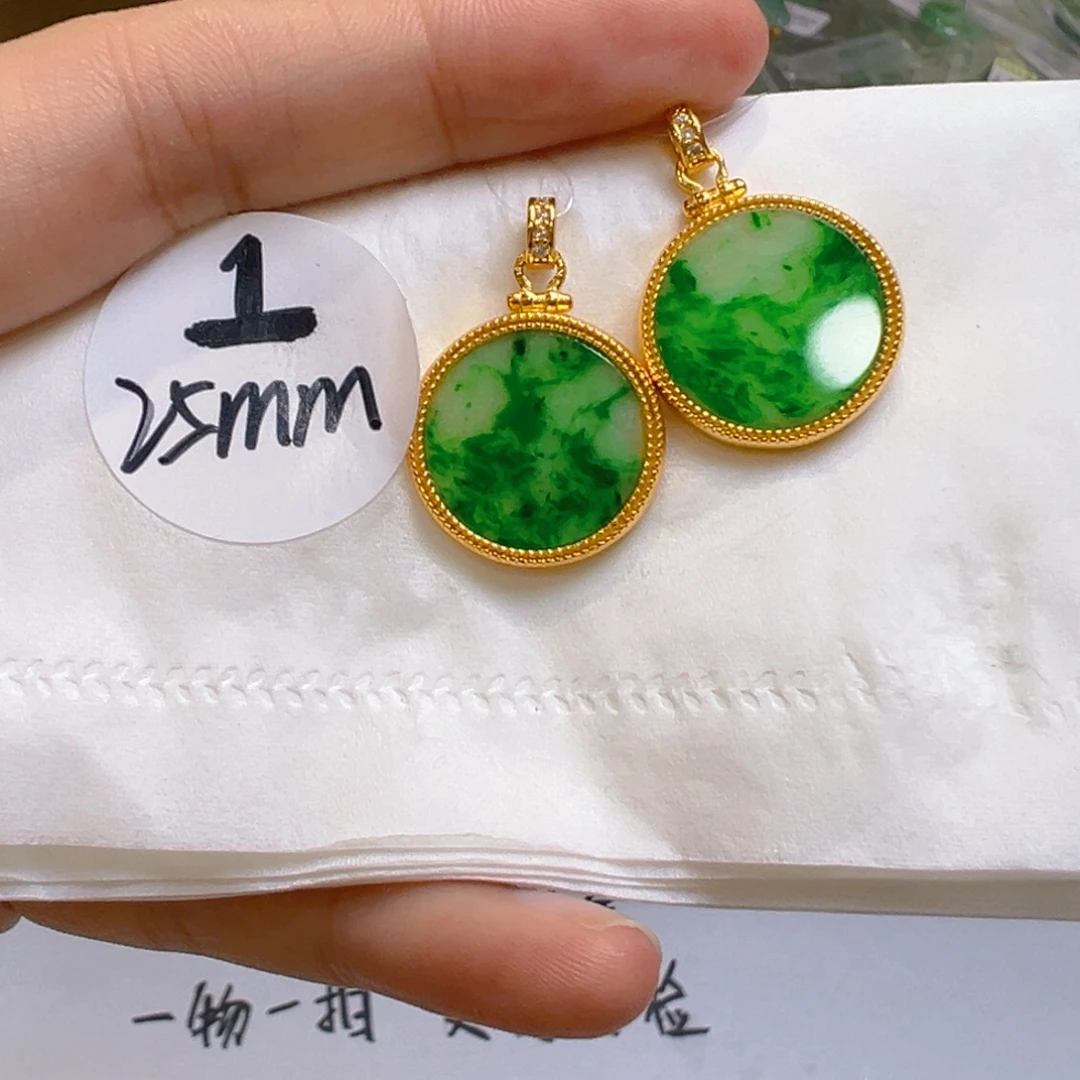 翡翠银S925镶嵌吊坠(不含链)多样性发一件