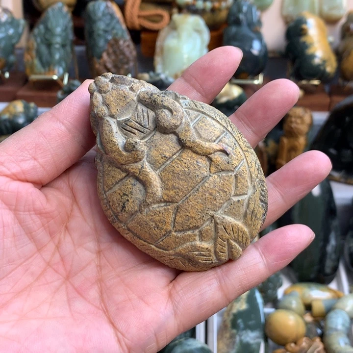 岫岩河磨玉（透闪石质玉）手把件未镶嵌柒*柒