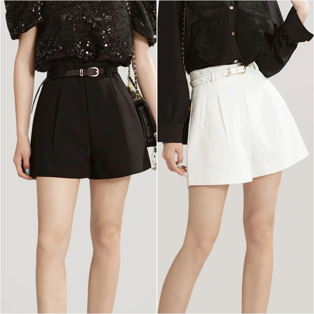 【翘臀西装短裤】百搭高腰A字版遮胯显瘦短裤W23AS7048