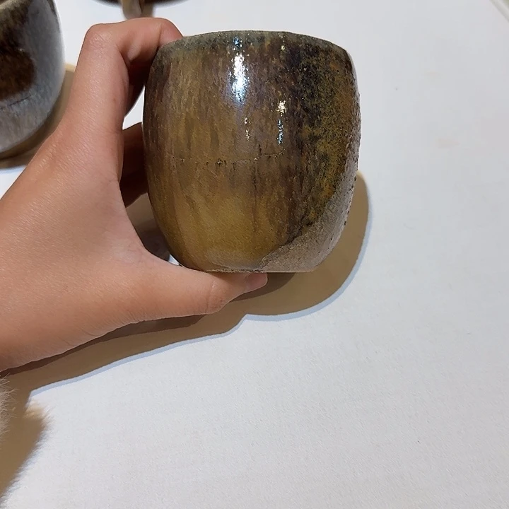 赵***国建水紫陶白泥柴烧微瑕杯