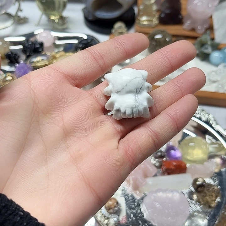 水晶未镶嵌珠宝半成品小蜘蛛
