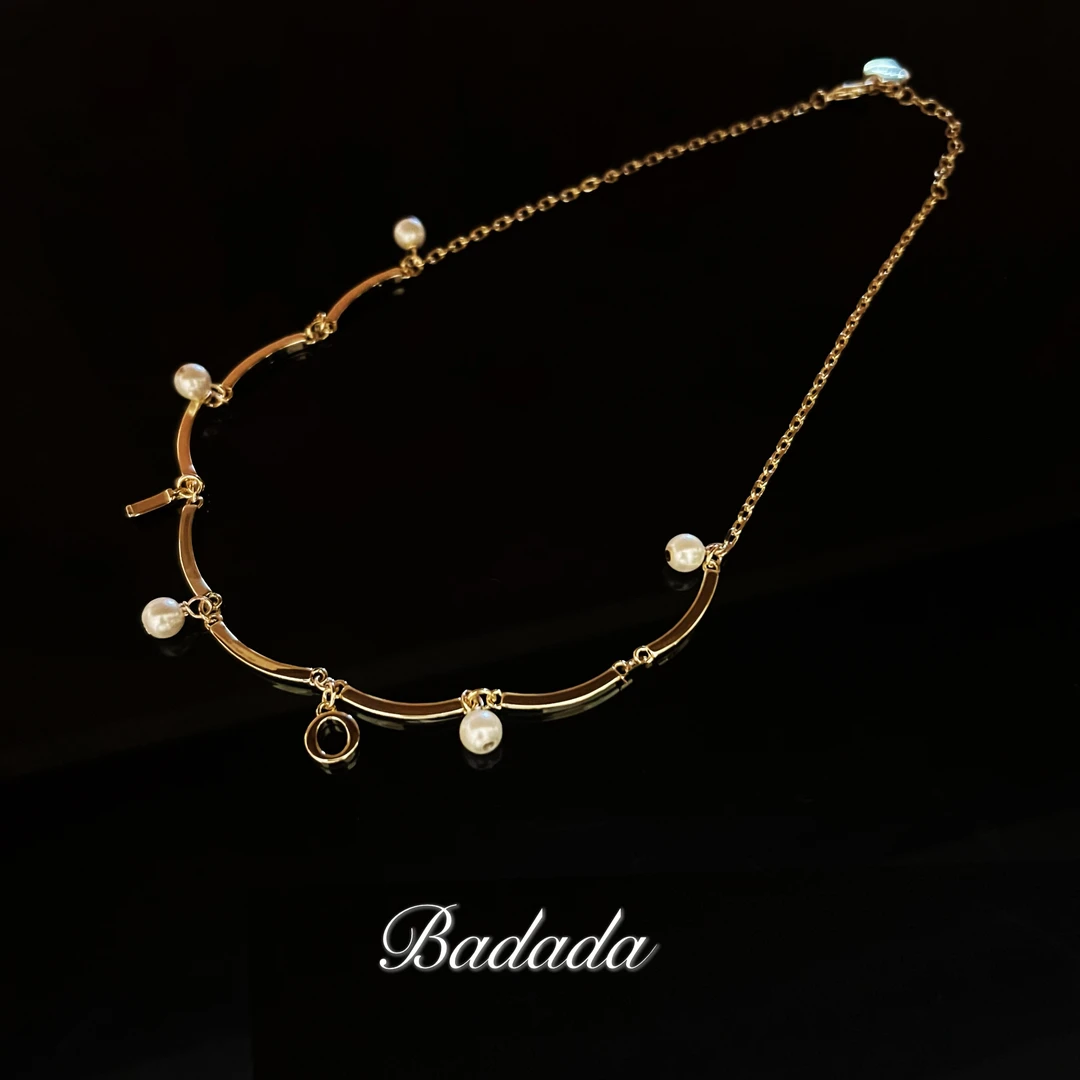 铜合金仿珍珠项链 【D8708】轻奢女士气质精致高定项链