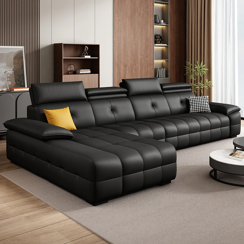 劳伦斯沙发意式现代直排头层真皮沙发现代简约客厅现代直排沙发