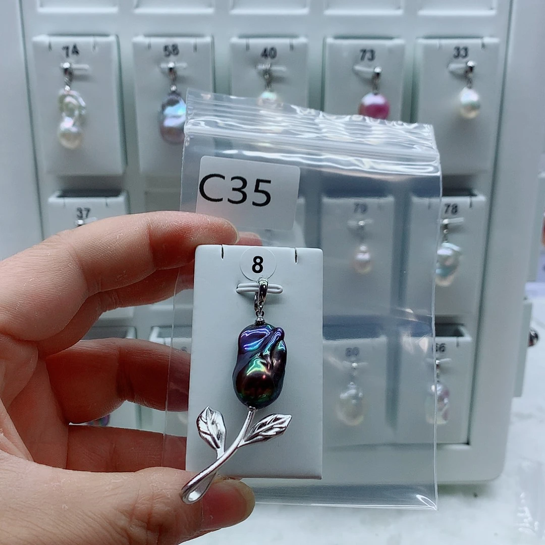 吊坠(不含链)合金淡水珍珠