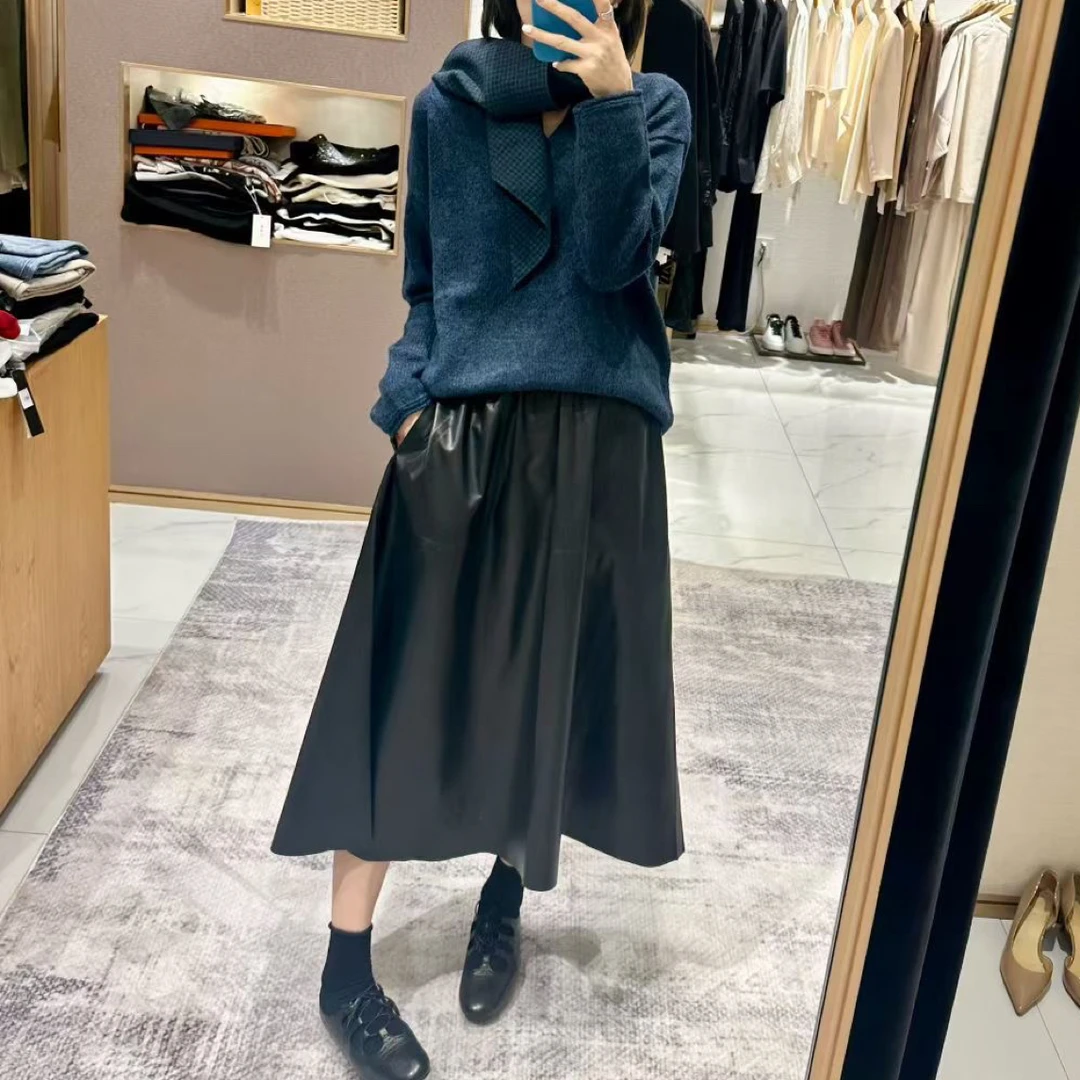 依柏杉新款v领针织衫